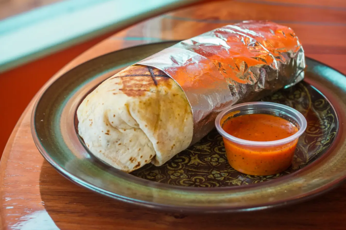 Burrito owijane sreberkiem